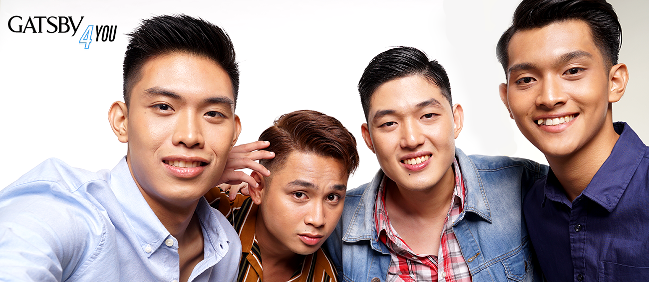 4 Young Men that used GATSBY hair pomadeade